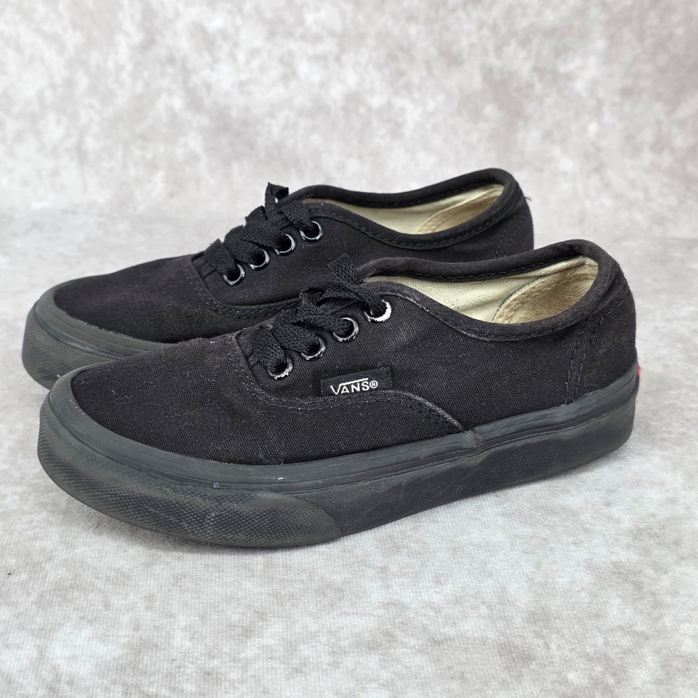 Vans Toddler Authentic Canvas Shoes in Black-on-Black Size 12